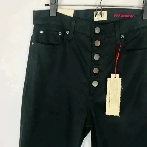 AO.LA Good Exposed Button Skinny Jeans Size 31 - Picture 2 of 8